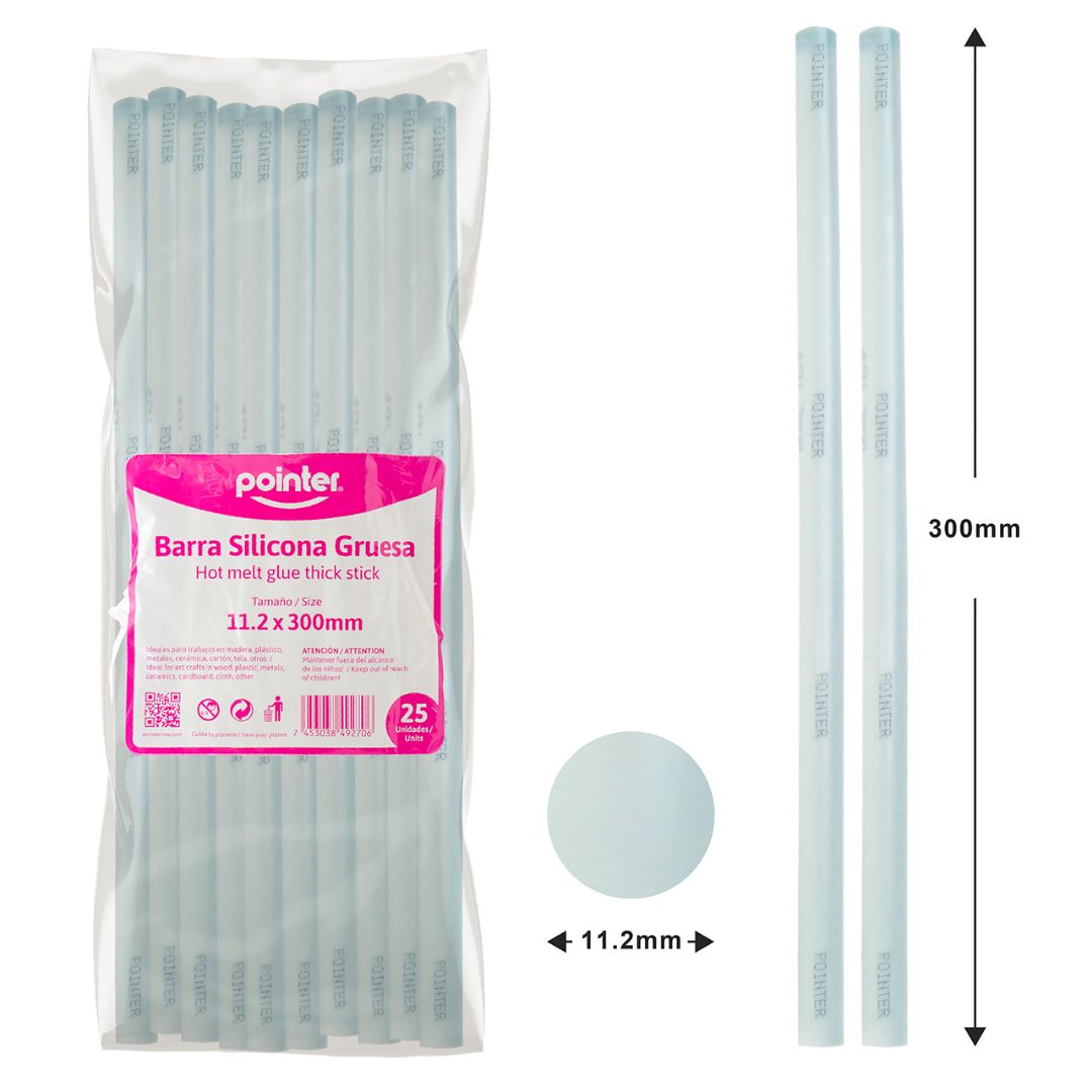 SILICON EN BARRA GRUESA POINTER BX25 11.2X300MM (F. 32 BAG)