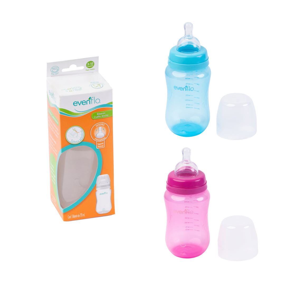 PACHA EVENFLO CUELLO ANCHO 9 0NZ/270ML (F. 6 UNI)