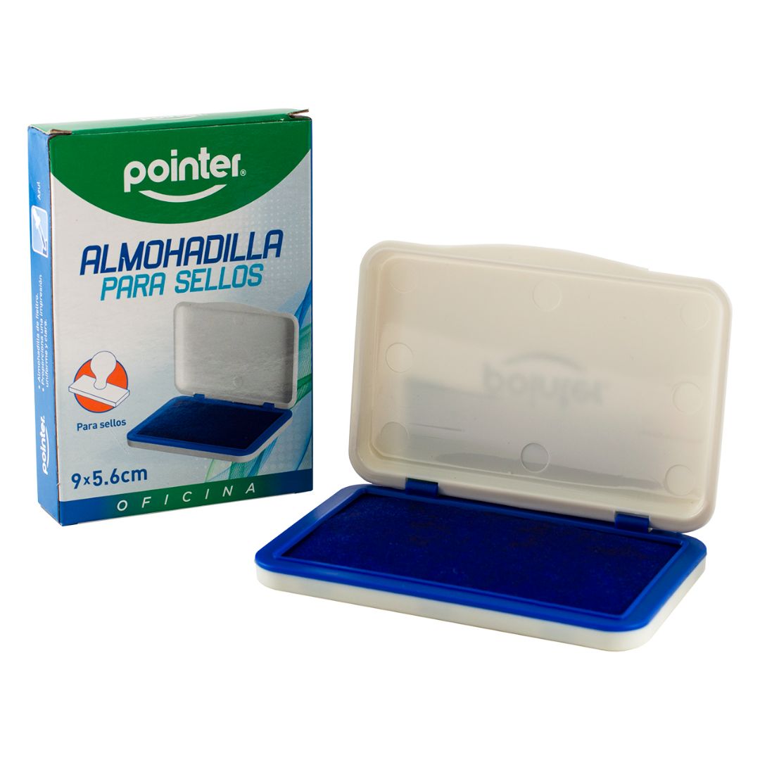 ALMOHADILLA P/SELLO POINTER AZUL 9X5.6CM (F. 144 UNI)