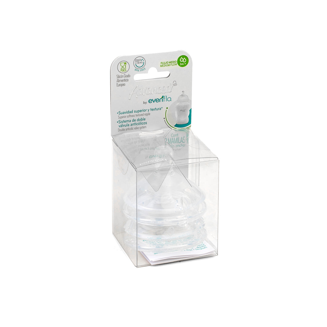 MAMONES EVENFLO ADVANCE P/CUELLO ANCHO FLUJO MEDIO SETX2 (F. 6 PZA)