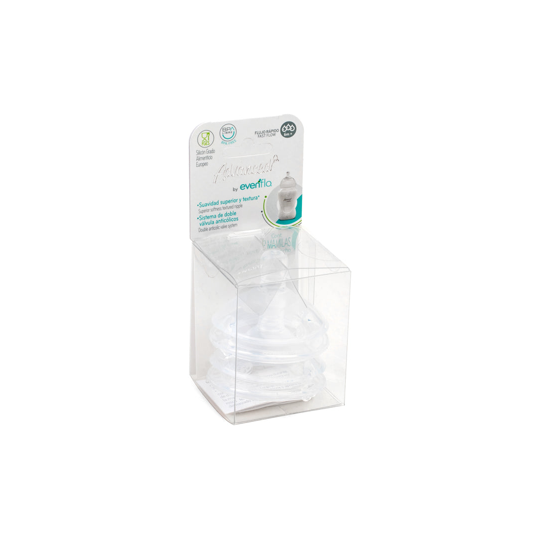 MAMONES EVENFLO ADVANCE P/CUELLO ANCHO FLUJO RAPIDO SETX2 (F. 6 SETS)