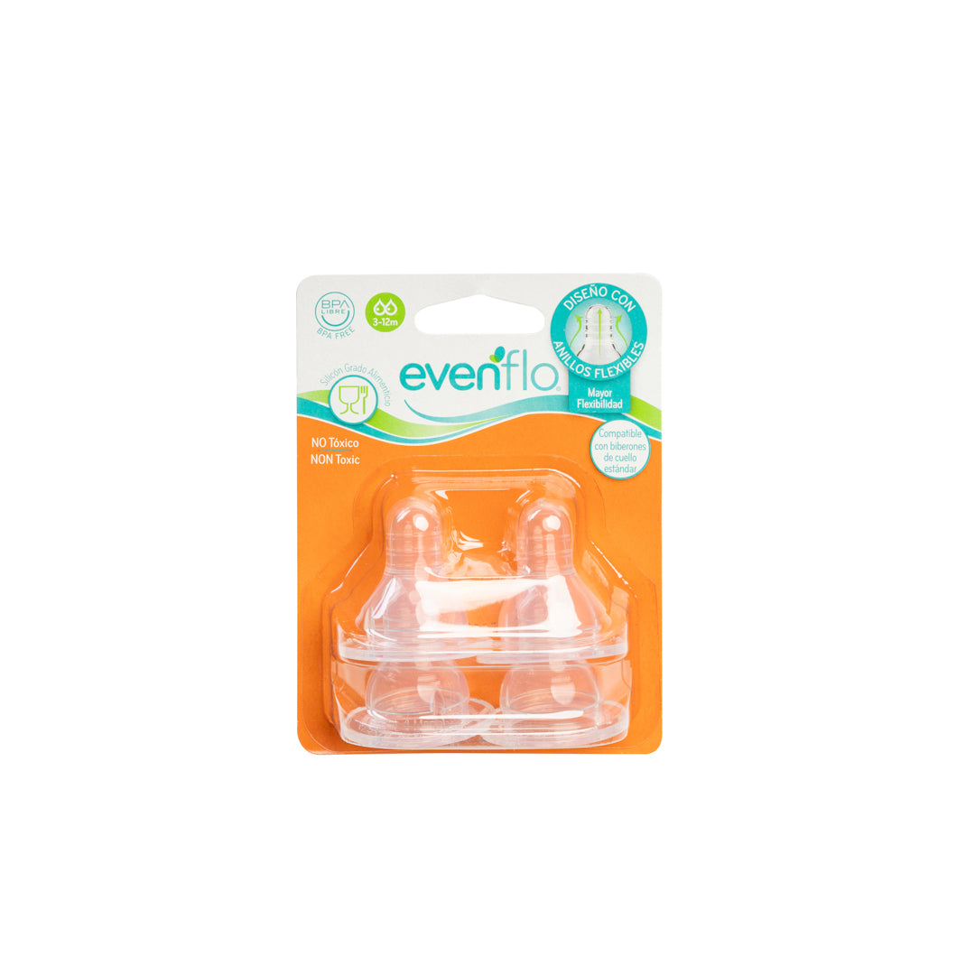 MAMONES EVENFLO CUELLO ESTANDAR FLUJO MEDIO SETX4 (F. 24 SETS)