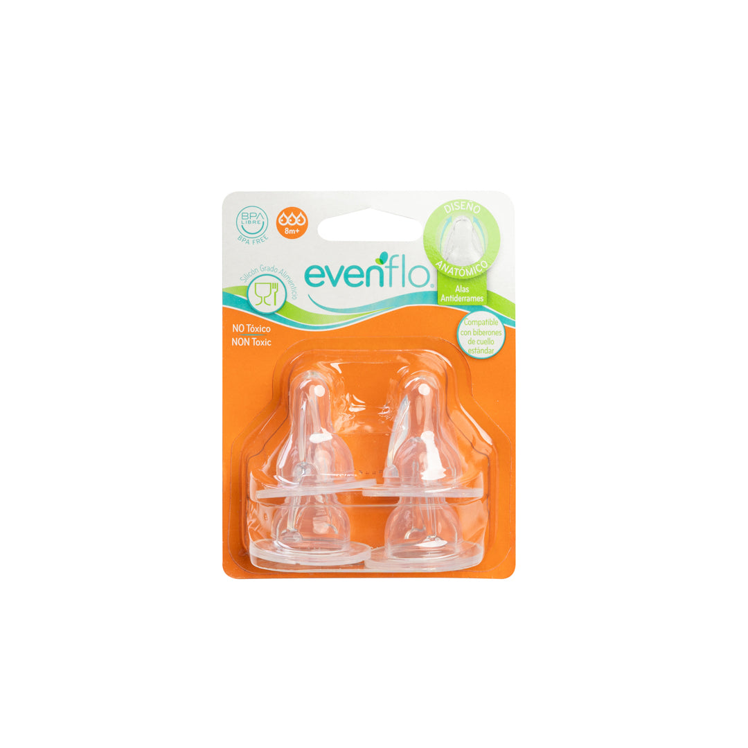 MAMONES ANATOMICOS EVENFLO FLUJO RAPIDO SETX4 (F. 24 UNI)