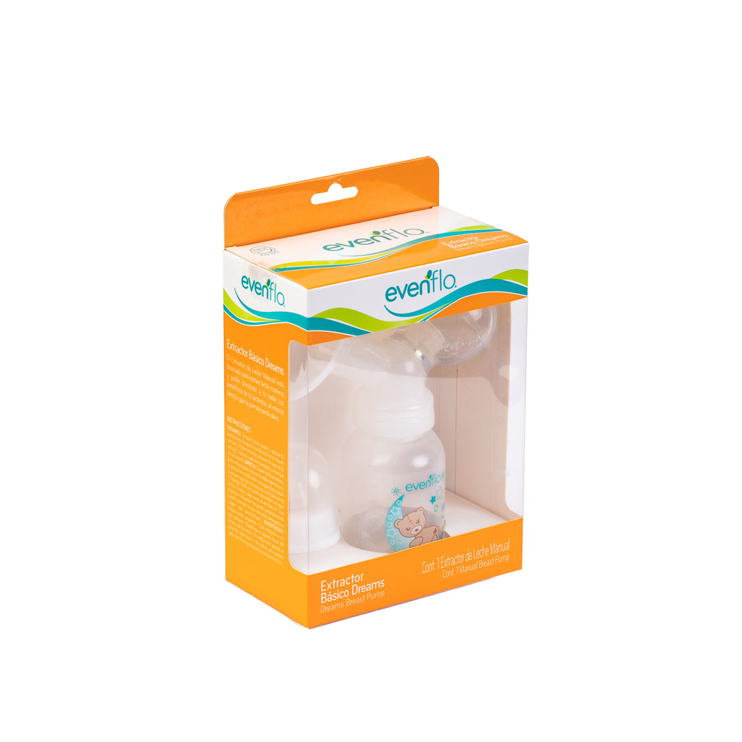 SET DE EXTRACTOR DE LECHE EVENFLO MANUAL C/PACHA DE 4 ONZAS (F. 6SETS)