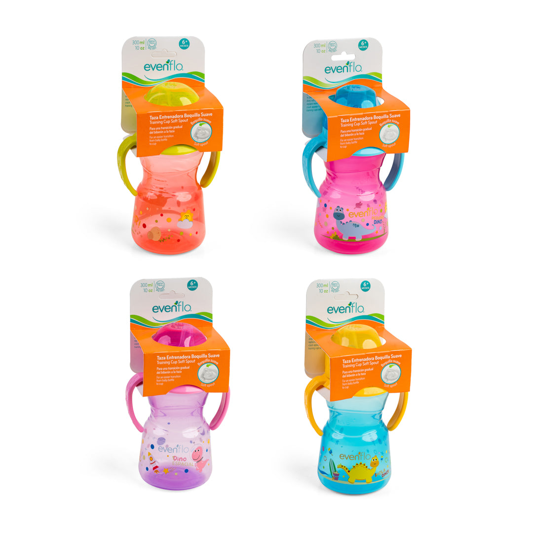 VASO ENTRENADOR EVENFLO FUN PLAY BOQUILLA SUAVE 10 ONZ (F. 12 PZA)
