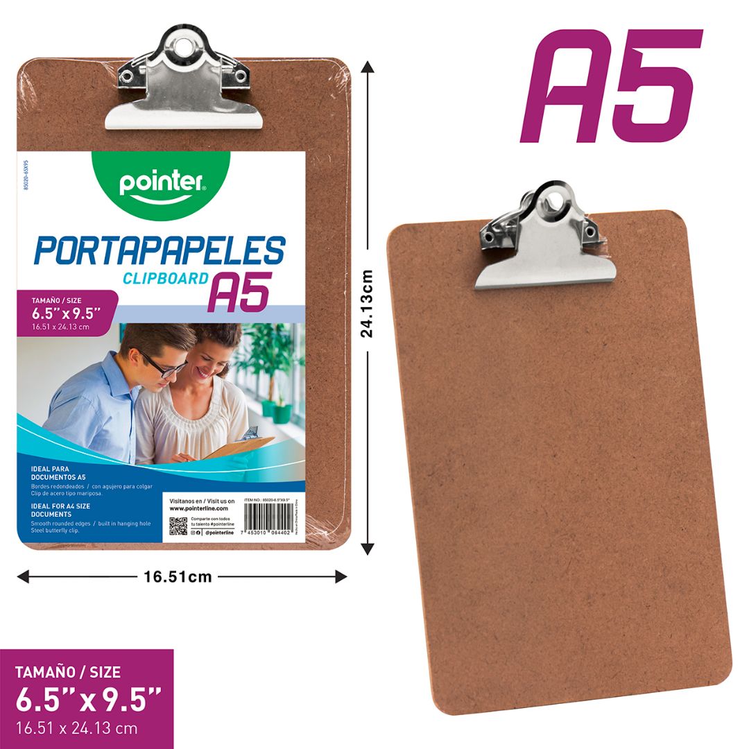 TABLA SHANON POINTER MEDIA CARTA CARTON PIEDRA 16.5X24.13 CM (F. 48 UNI)