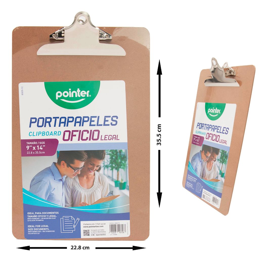 TABLA SHANON POINTER CARTON PIEDRA OFICIO 9"X14" (F. 24 UNI)