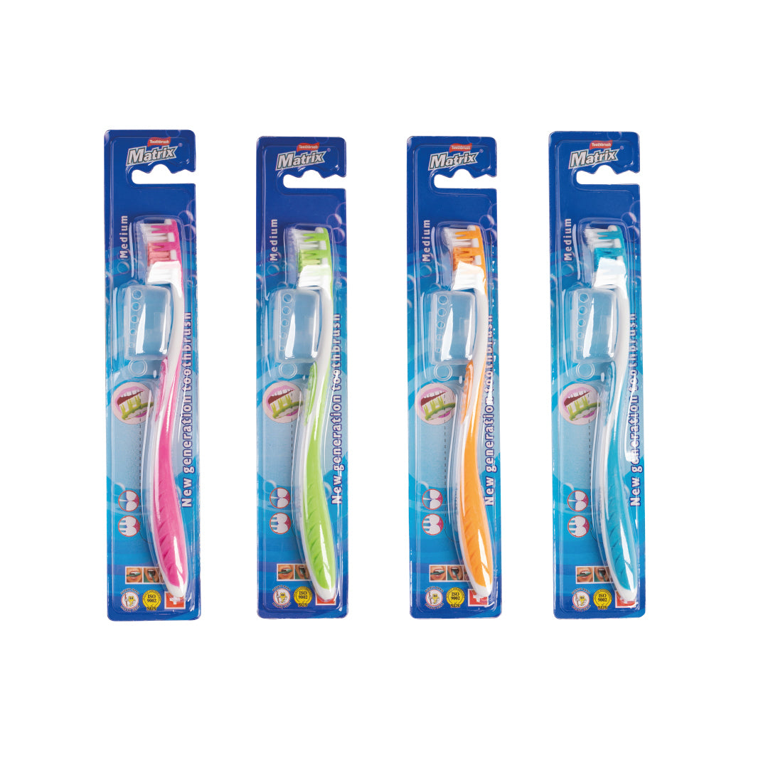 CEPILLO DENTAL MATRIX C/PROTECTOR 4 COL. CX12 (F. 24 DOC)