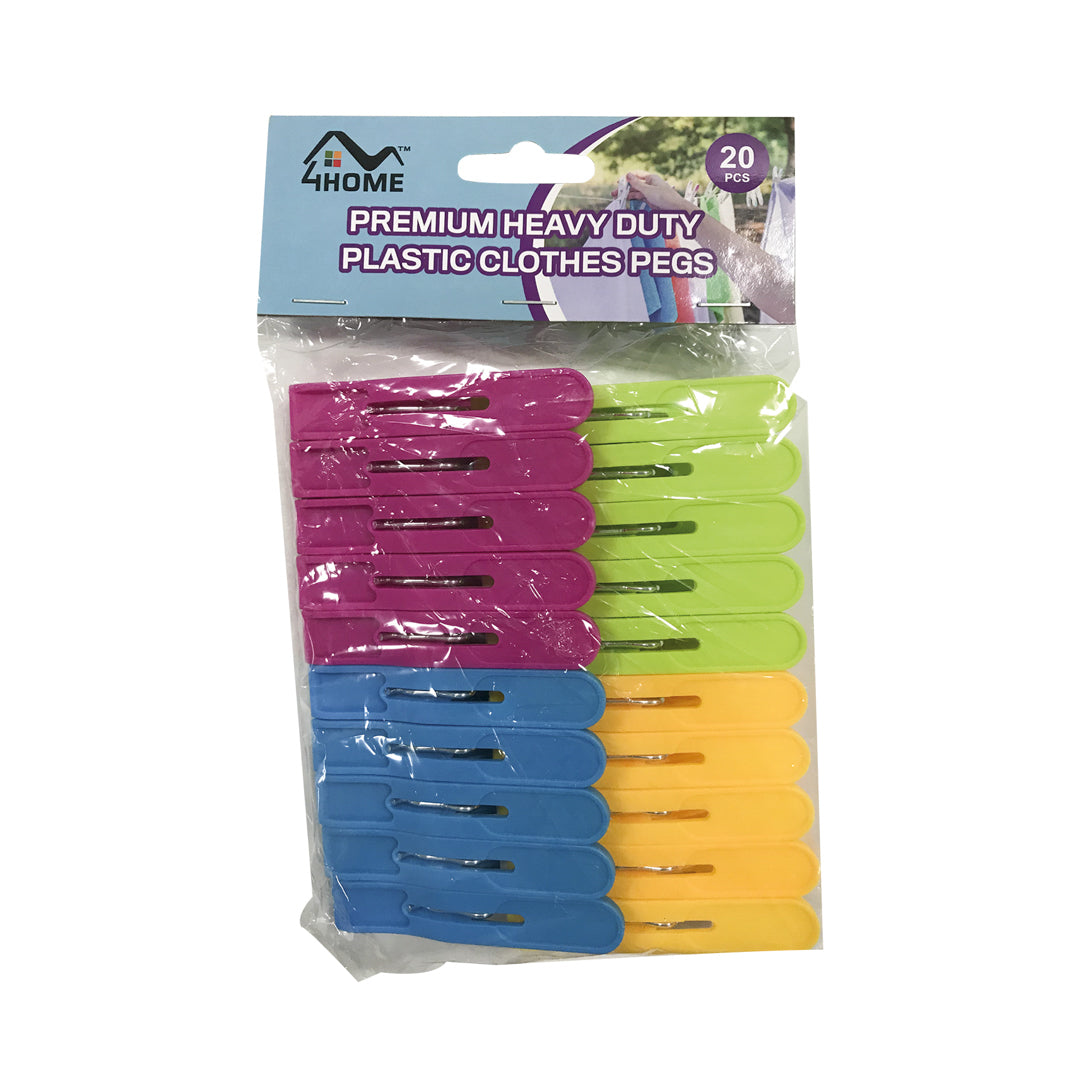 GANCHO P/ROPA 4HOME PREMIUM PLASTICO 4 COL. BX20 (F. 144 SETS)
