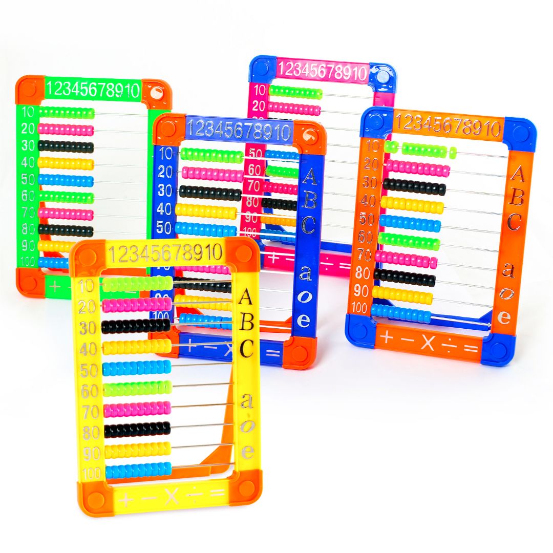 ABACO PLASTICO POINTER BICOLOR 5 ESTILOS 25X18CM (F. 96 UNI)