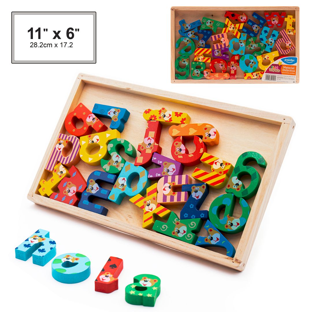 TABLERO DIDACTICO POINTER CON LETRAS C/DISEÑOS 11"X6"  (F. 60 SETS)