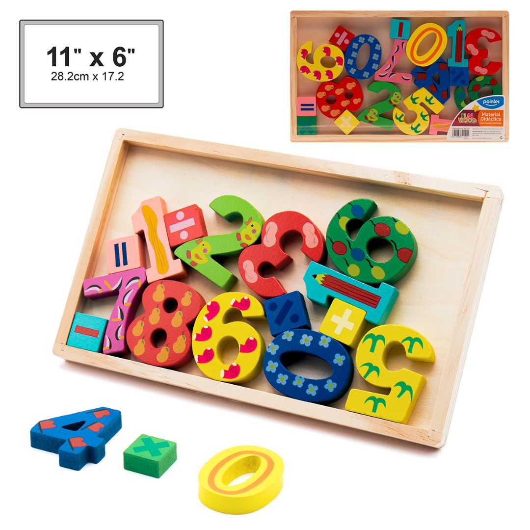 TABLERO DIDACTICO POINTER CON NUMEROS C/DISEÑOS 11"X6"  (F. 60 SETS)