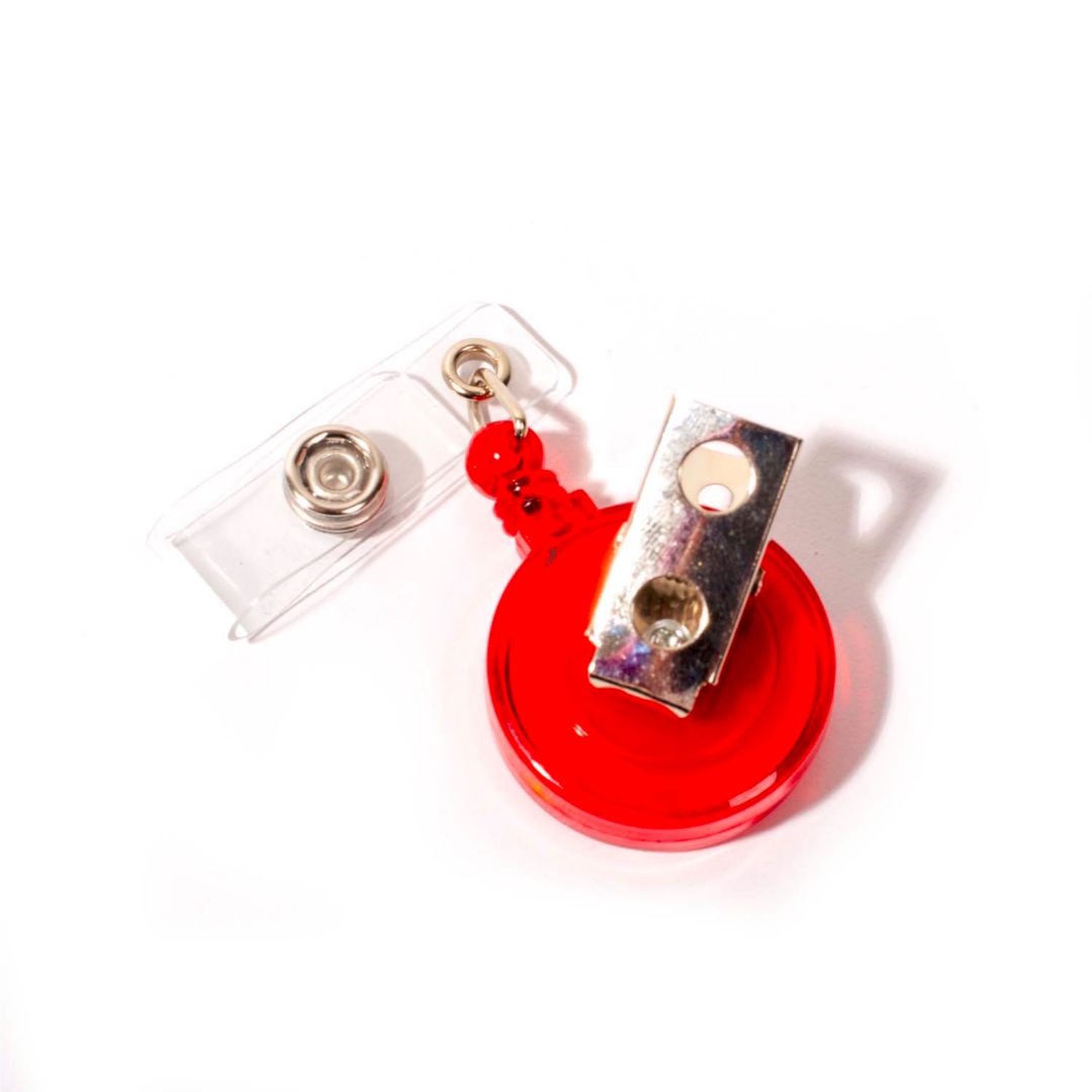 PORTA GAFETE POINTER ROJO TIPO YOYO CX50 PIEZAS  (F. 20 BOX)
