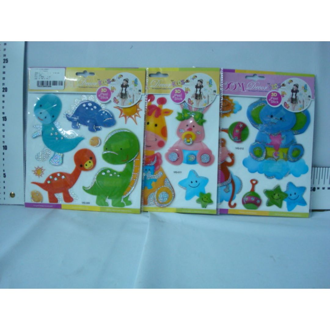STICKERS 3D ROOM DECOR BABY ANIMAL (F. 864 UNI)