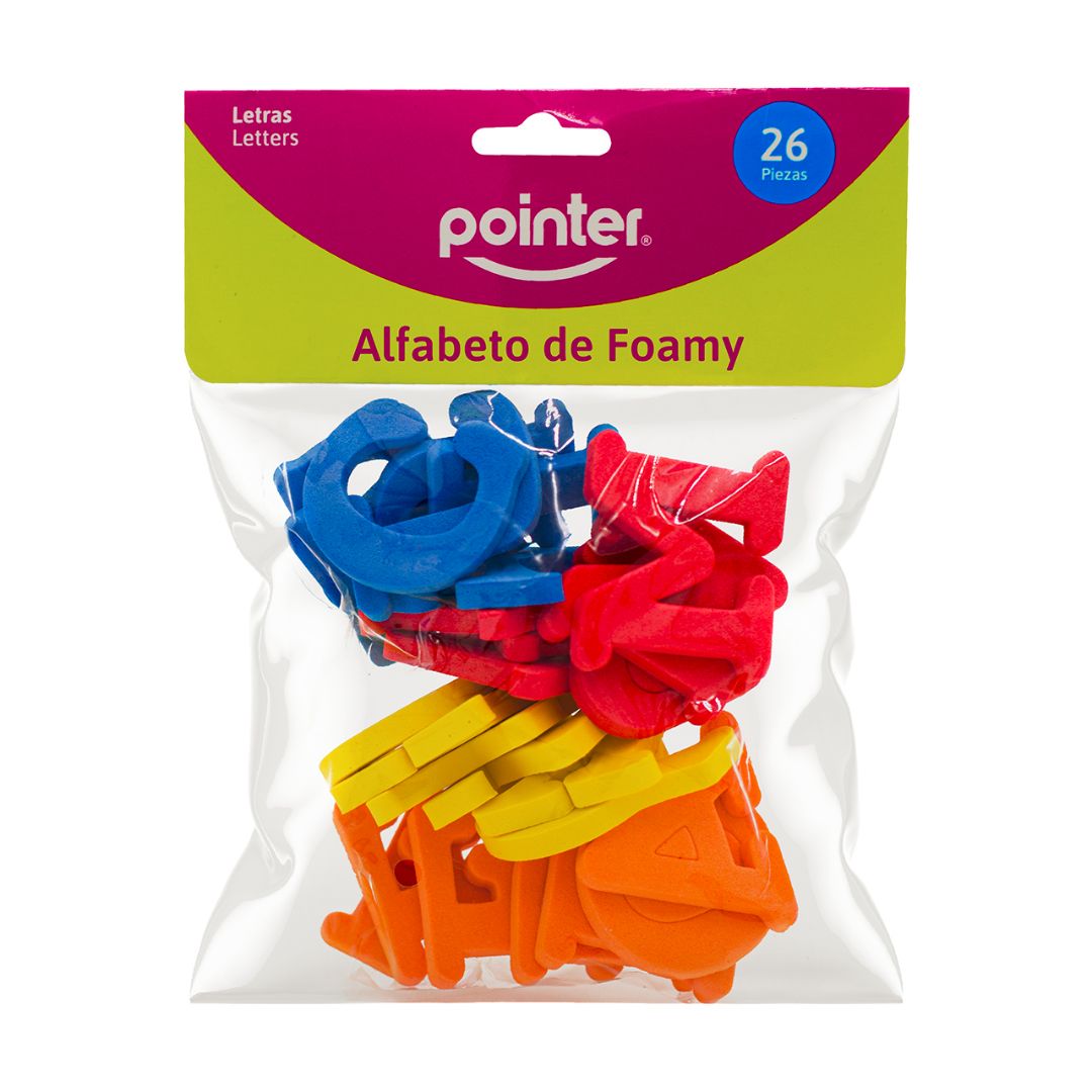ABECEDARIO DE FOAMY POINTER BX26 NA/AM/RO/AZ (F. 144 SETS)
