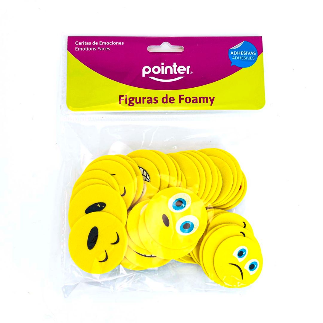 FIGURAS DE FOAMY POINTER CARITAS AMARILLAS EXPRESIONES BX22 (F. 240 BAGS)