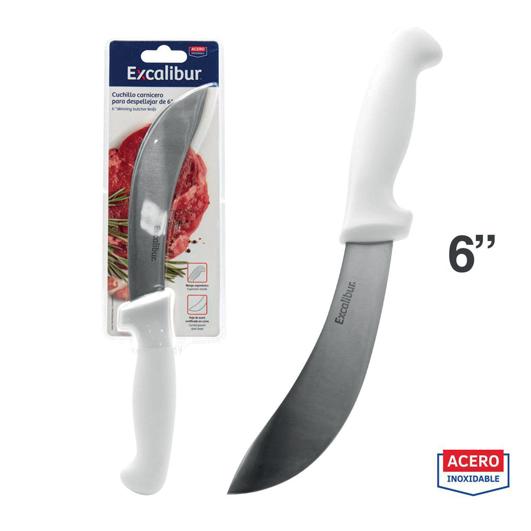 CUCHILLO CARNICERO EXCALIBUR P/DESPELLEJAR 6" (F. 120 PZAS)