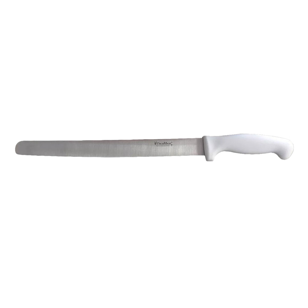 CUCHILLO JAMONERO EXCALIBUR CACHA BLANCA 12" (F. 120 UNI)