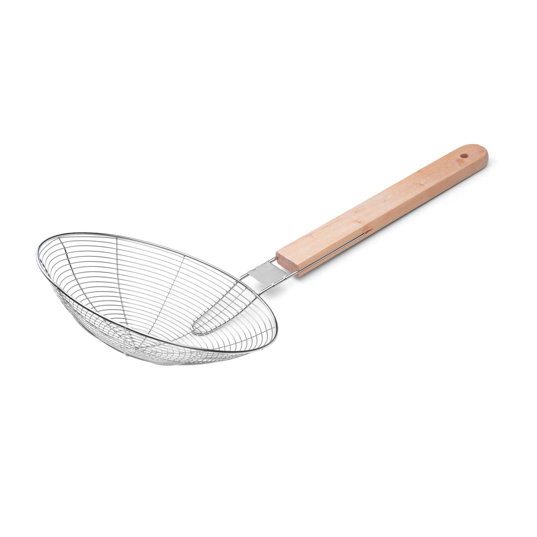 COLADOR P/FRITURAS EXCALIBUR 24CM MANGO MADERA (F. 48 PCS)