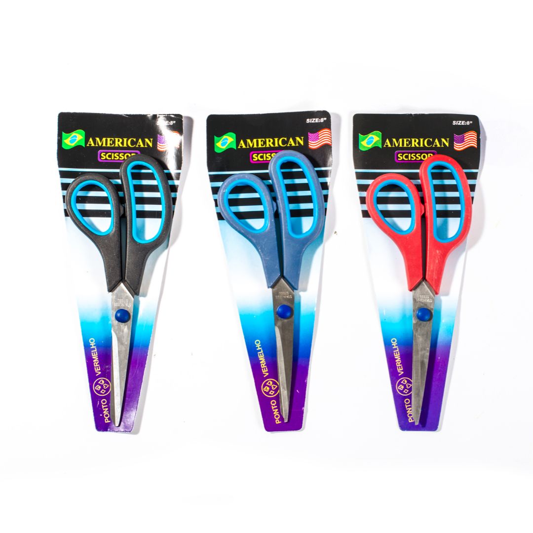 TIJERA AMERICAN SCISSOR 7.5" CON GRIP 3 COLORES (F. 20 DOC)