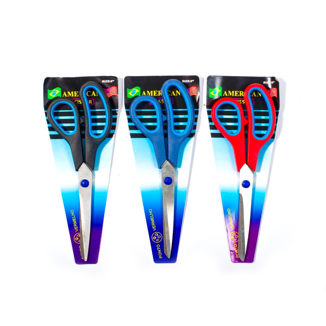 TIJERA AMERICAN SCISSOR 9" CON GRIP 3 COLORES (F. 20 DOC)