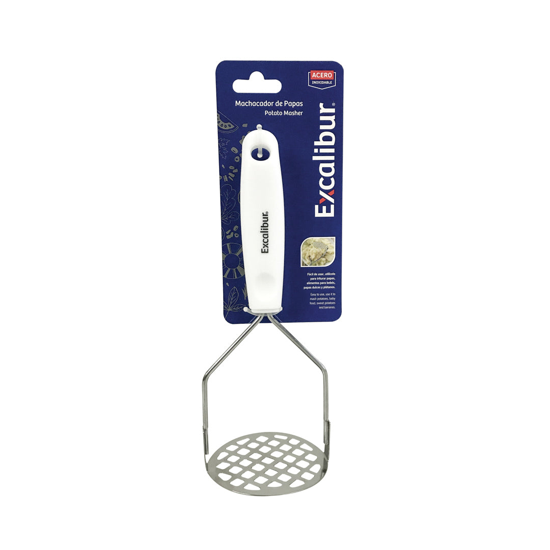 MACHACADOR DE PAPAS EXCALIBUR MANGO BLANCO (F. 60 PZAS)