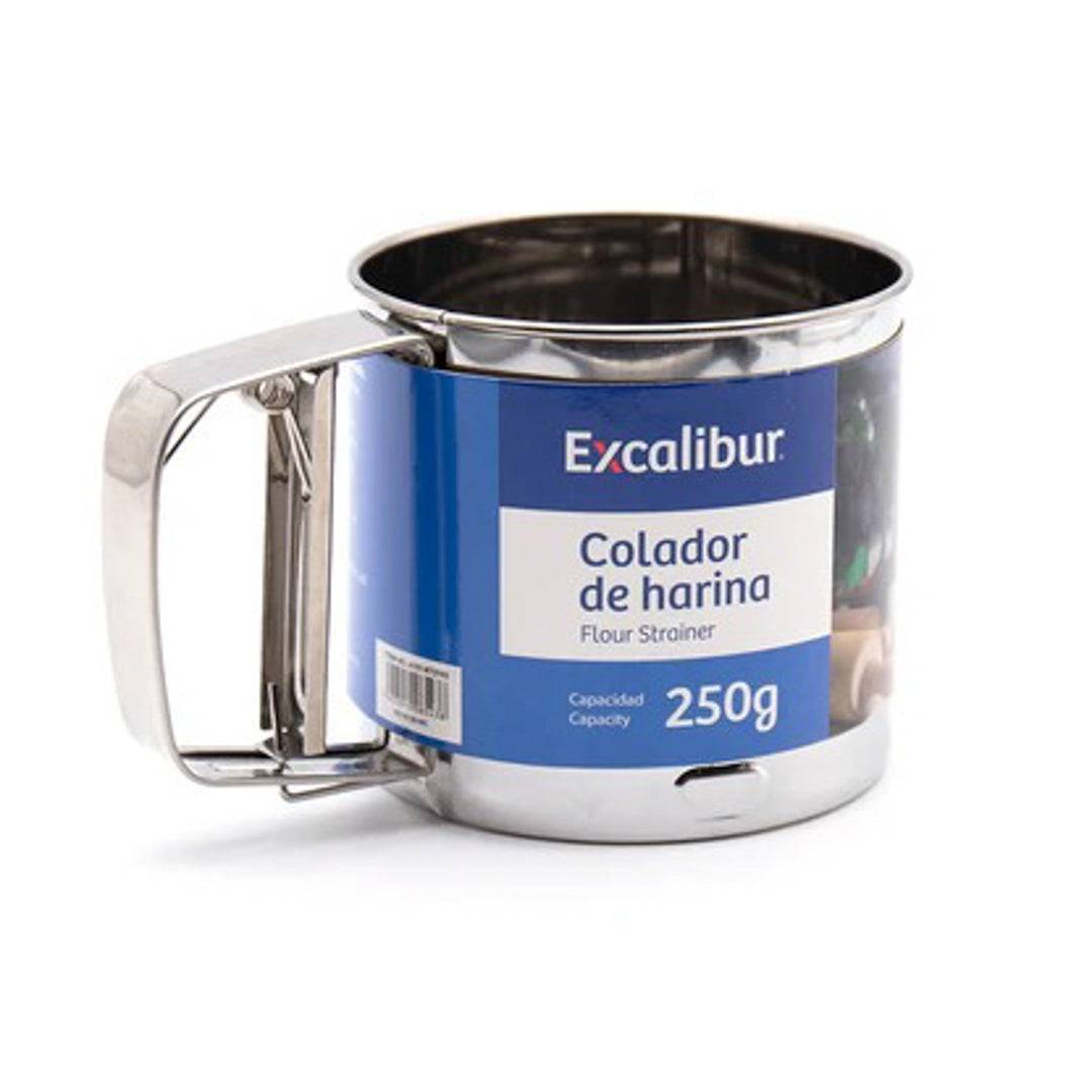 COLADOR D/HARINA EXCALIBUR ACERO INOX. 250G (F. 36 PZA)