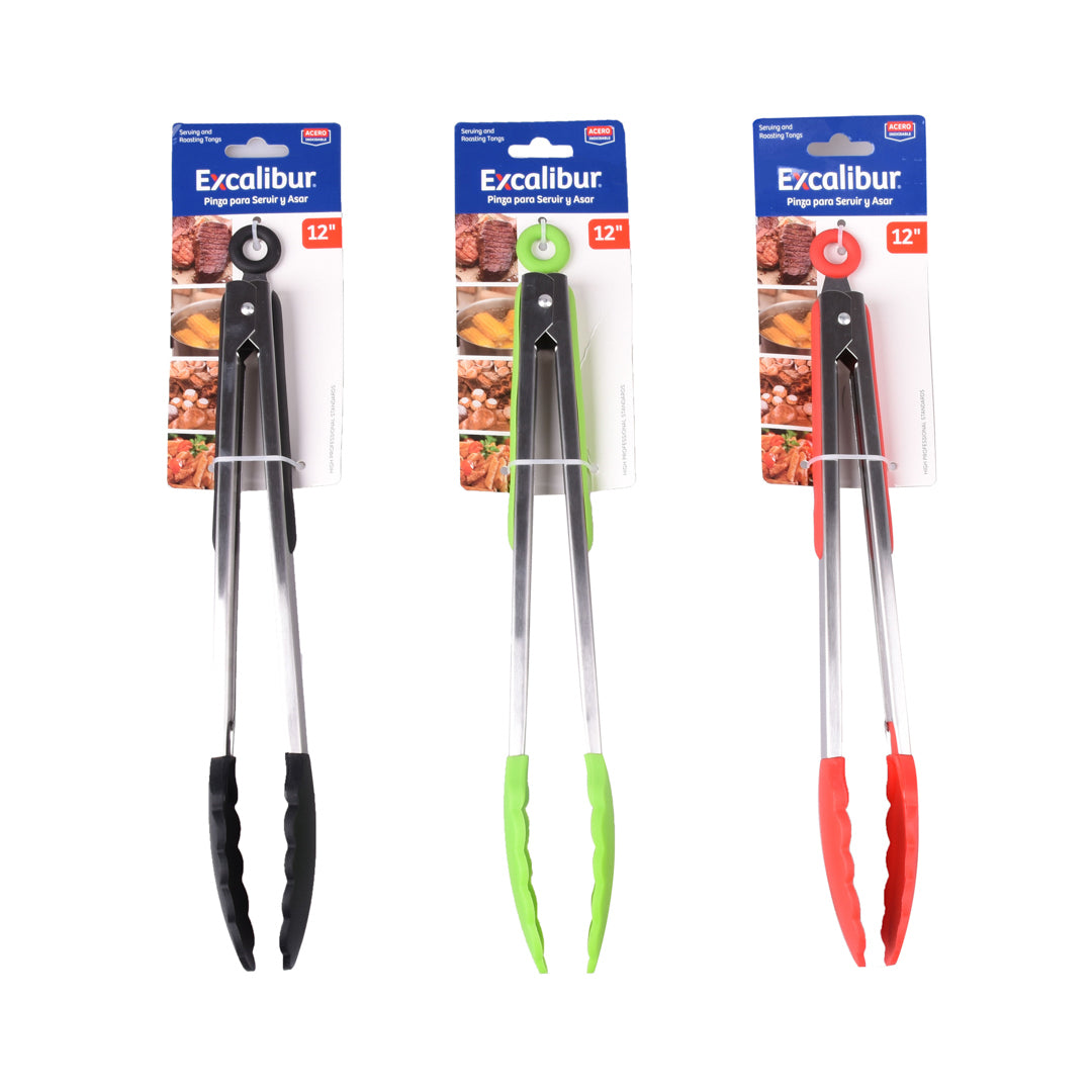 TENAZA P/SERVIR EXCALIBUR 12" 3 COLORES (F. 72 PZA)