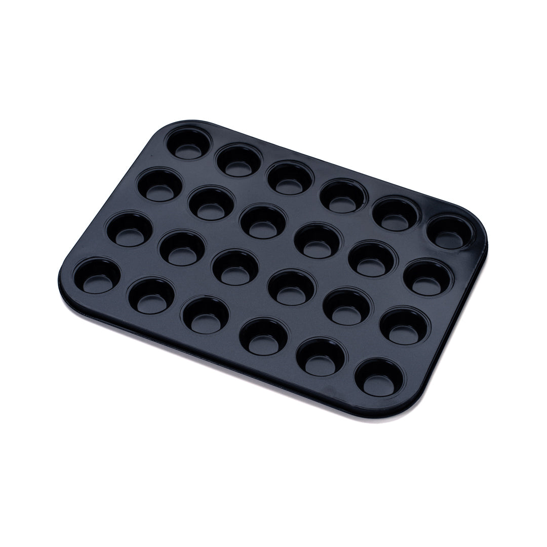 MOLDE P/MUFFIN PEQ EXCALIBUR DE 24 MOLDURAS NEGRO (F. 60 UNI)