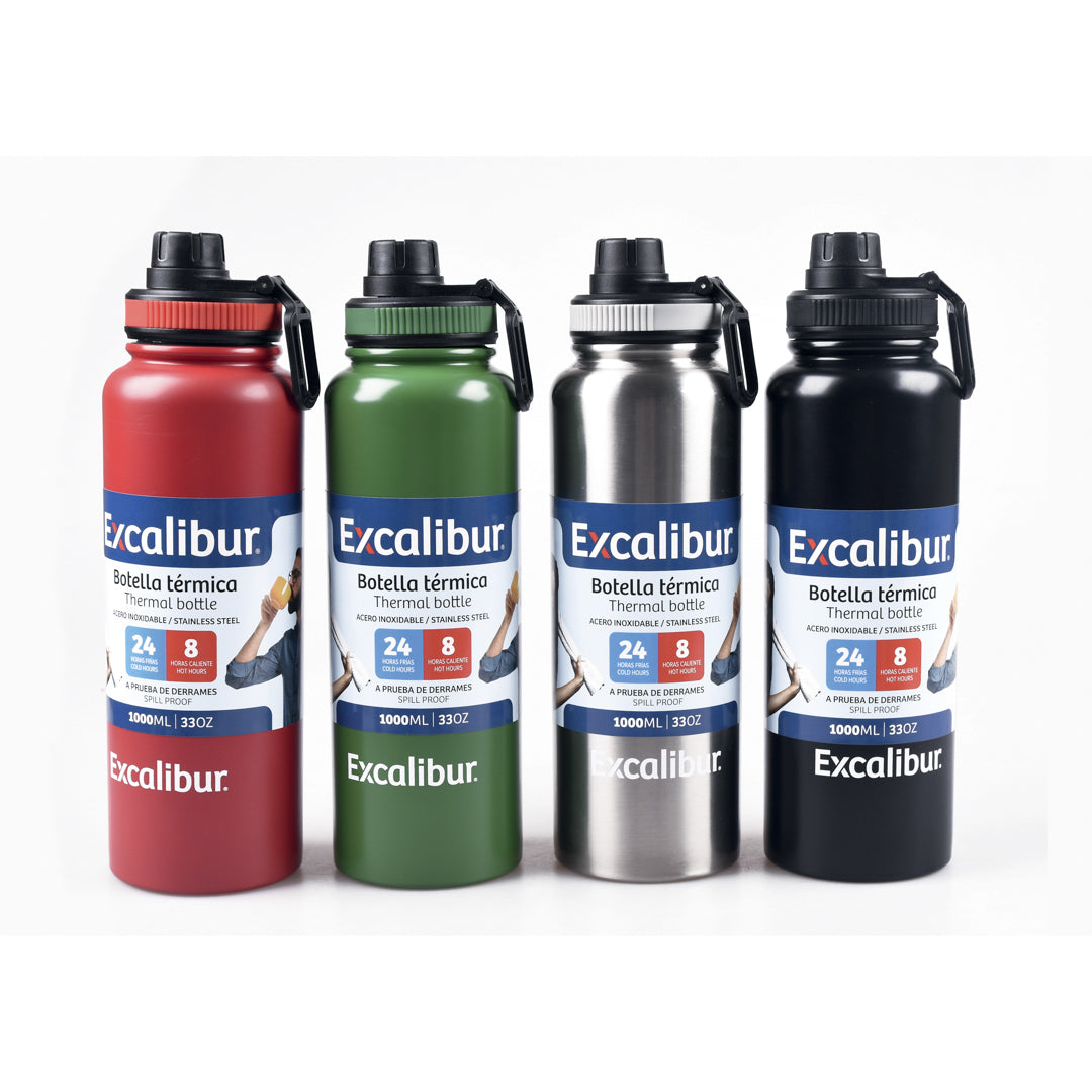 TERMO EXCALIBUR 1000 ML 4 COLORES (F. 24 PZAS)