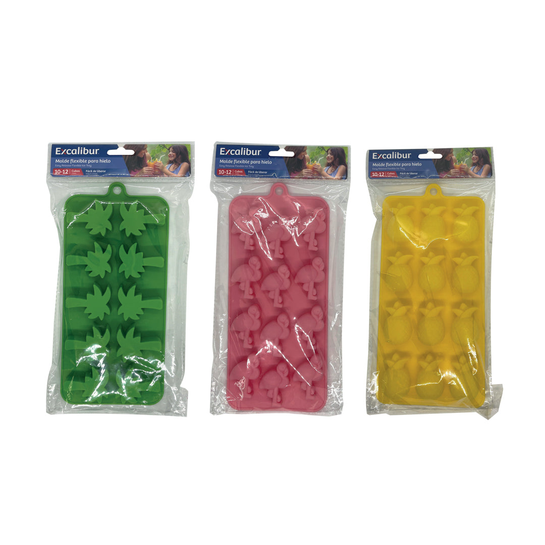 MOLDE P/HIELO EXCALIBUR PALMERA/FLAMENCO/PIÑA (F. 48 PZAS)