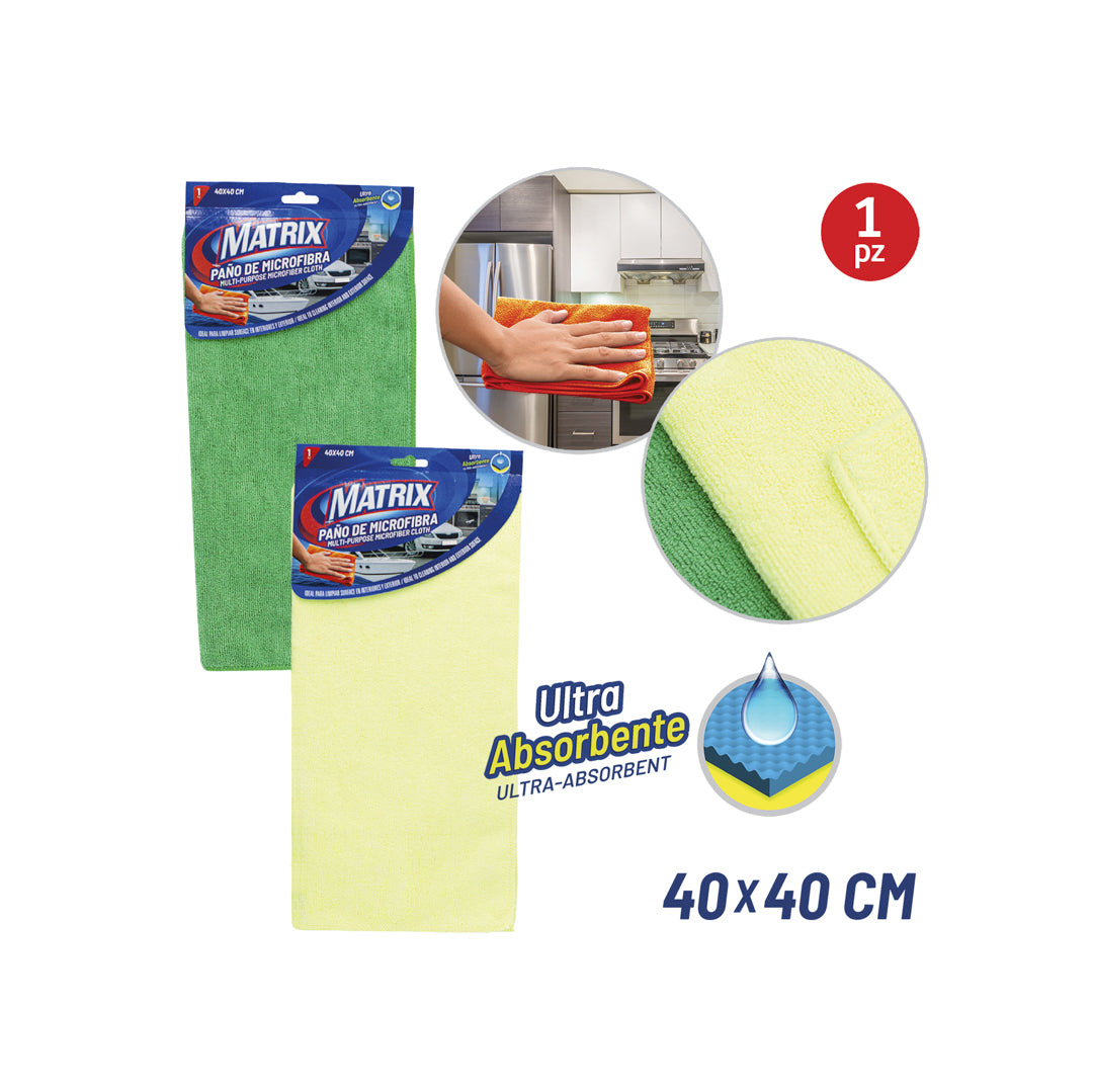 PAÑO DE MICROFIBRA  MATRIX SETX3 40X40CM (F. 240 SETS)
