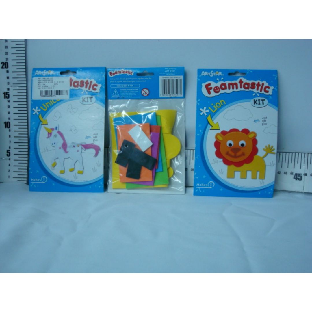 SET DE FIGURAS FOAMY ART STAR PARA ARMAR DE ANIMALES X3 DISEÑOS (F.40 SETS)