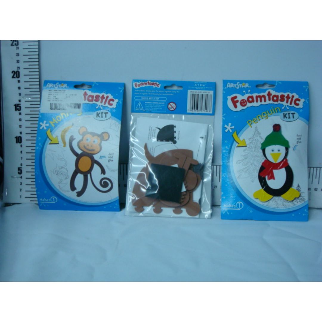 SET FIGURAS DE FOAMY ART STAR ANIMALES P/ARMAR 3 DIS. (F. 40 SETS)