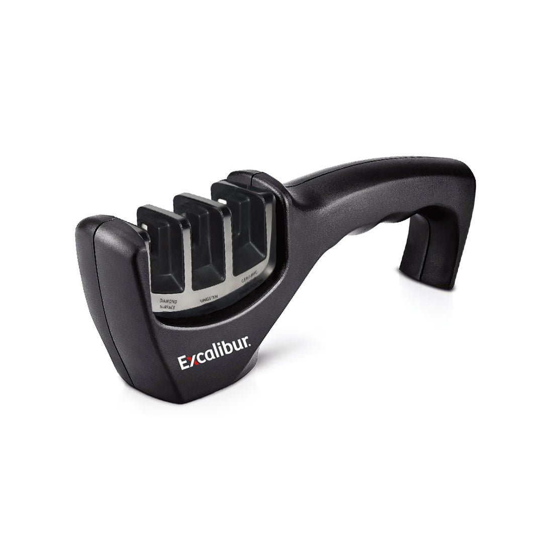 AFILADOR DE CUCHILLOS EXCALIBUR 3 RANURAS NEGRO (F. 36 PZA)