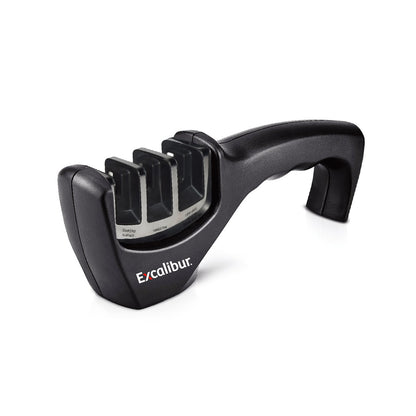AFILADOR DE CUCHILLOS EXCALIBUR 3 RANURAS NEGRO (F. 36 PZA)