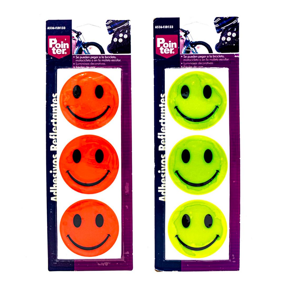 STICKES POINTER CARITAS REFLECTIVAS COL. VERDE Y NARANJA (F. 144 UNI)