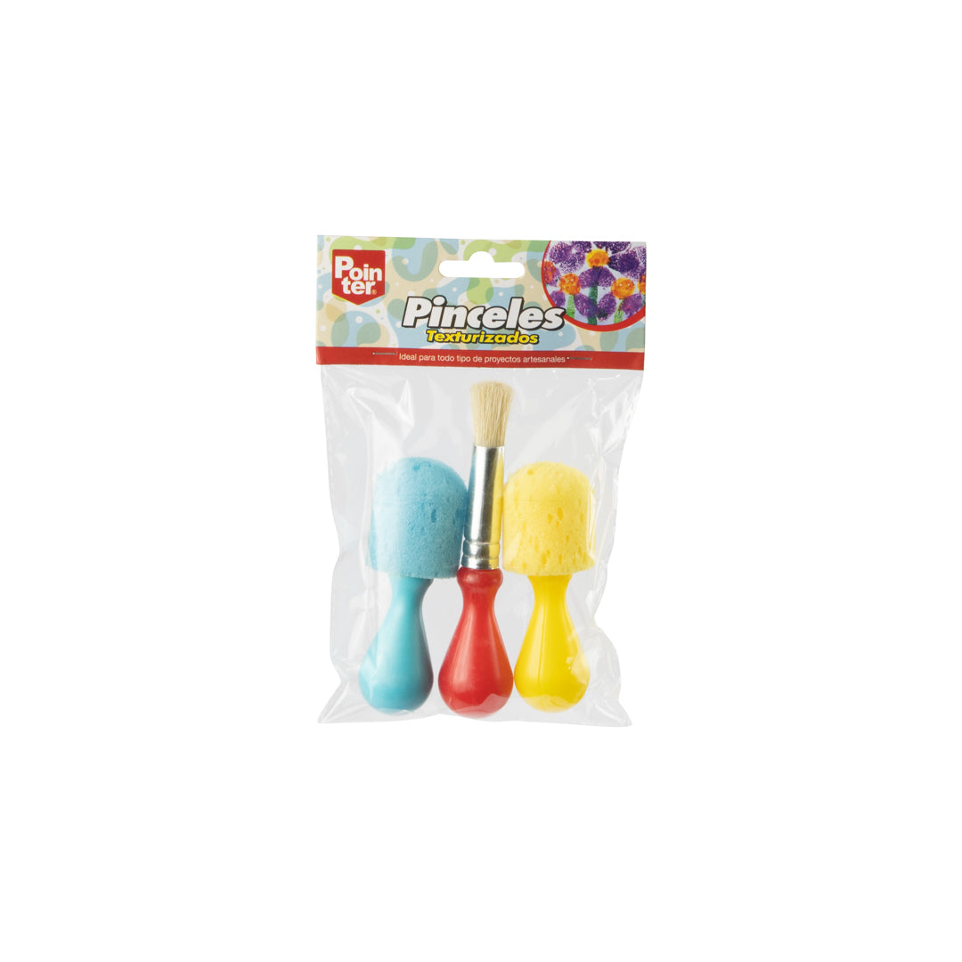 SET DE PINCELES TEXTURIZADOS POINTER BX3 (F. 144 SETS)