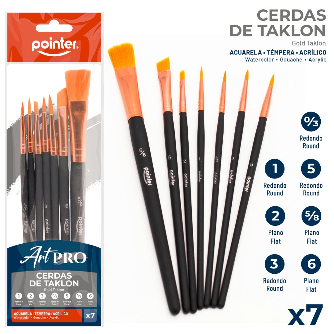 SET DE PINCELES POINTER ART PRO BX7 (F. 240 SETS)
