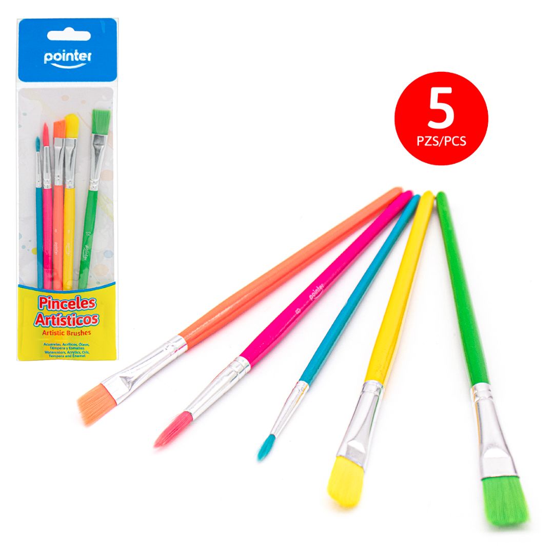 SET DE PINCELES POINTER DE COLORES BX5 (F. 144 SETS)