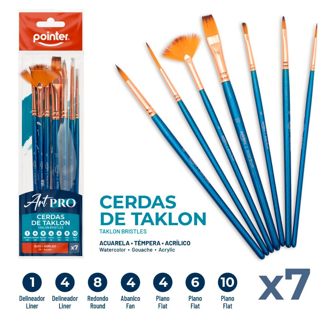 SET DE PINCELES POINTER ART PRO BX7 (F. 144 SETS)