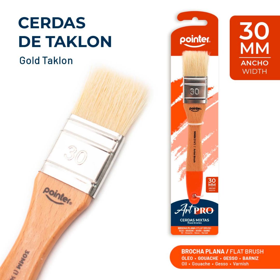 BROCHA POINTER CERDAS NATURALES 1/4" 30MM (F. 72 SETS)