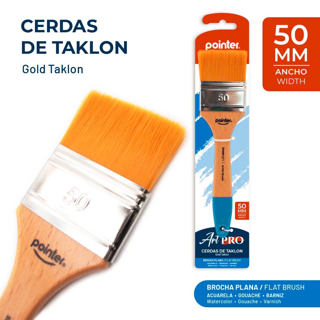 BROCHA POINTER CERDAS DE TAKLON 2" 50MM (F. 72 SETS)