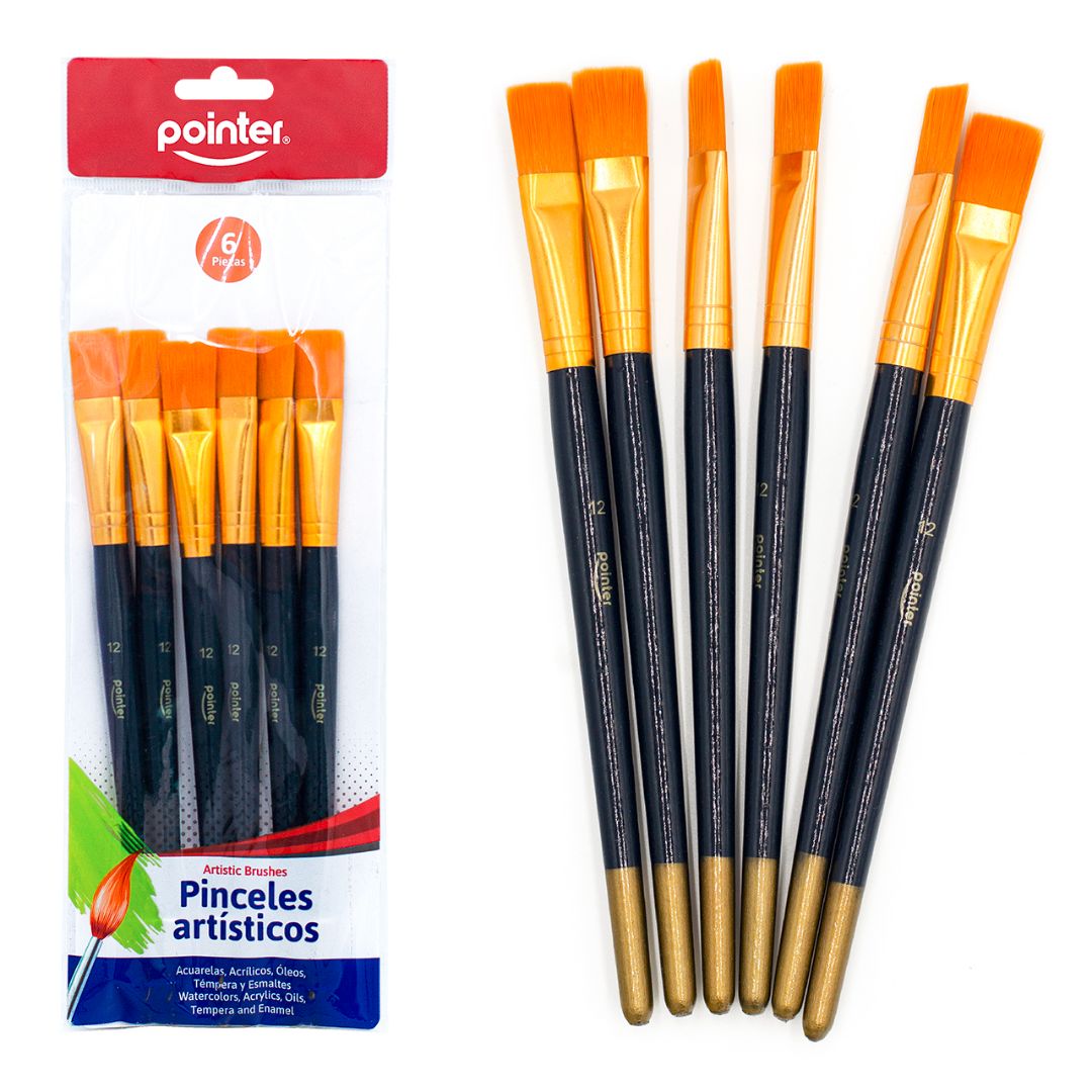 PINCEL POINTER PLANO #12 BX6 (F. 144 SETS)