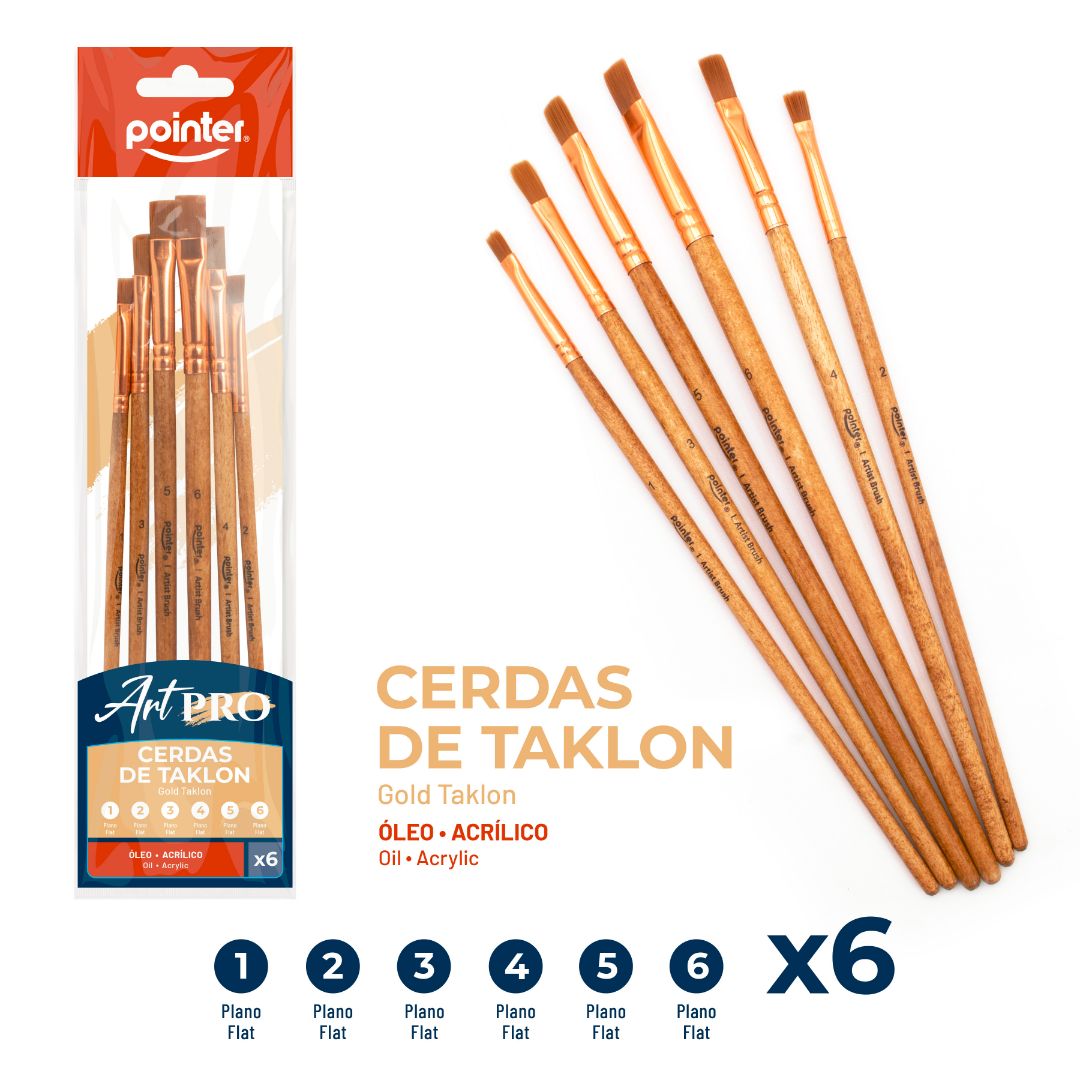 SET DE PINCELES POINTER ART PRO PLANOS BX6 (F. 144 SETS)