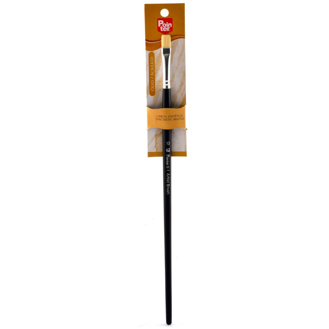 PINCEL POINTER CERDA SINTETICA NEGRO PLANO #10 BLISX1 (F. 120 UNI)