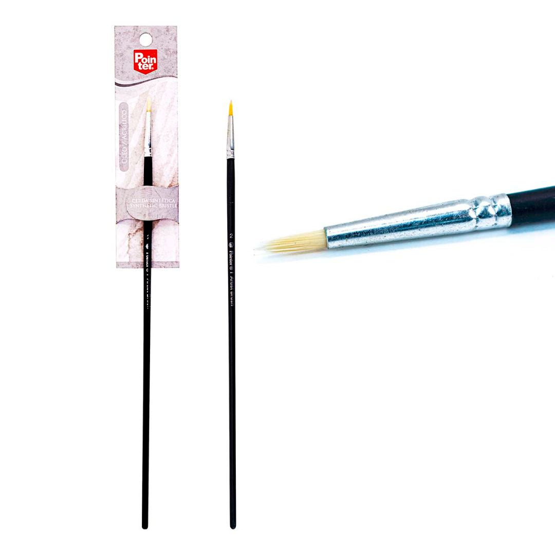 PINCEL POINTER CERDA SINTETICA NEGRO REDONDO #2 BLISX1 (F. 240 UNI)