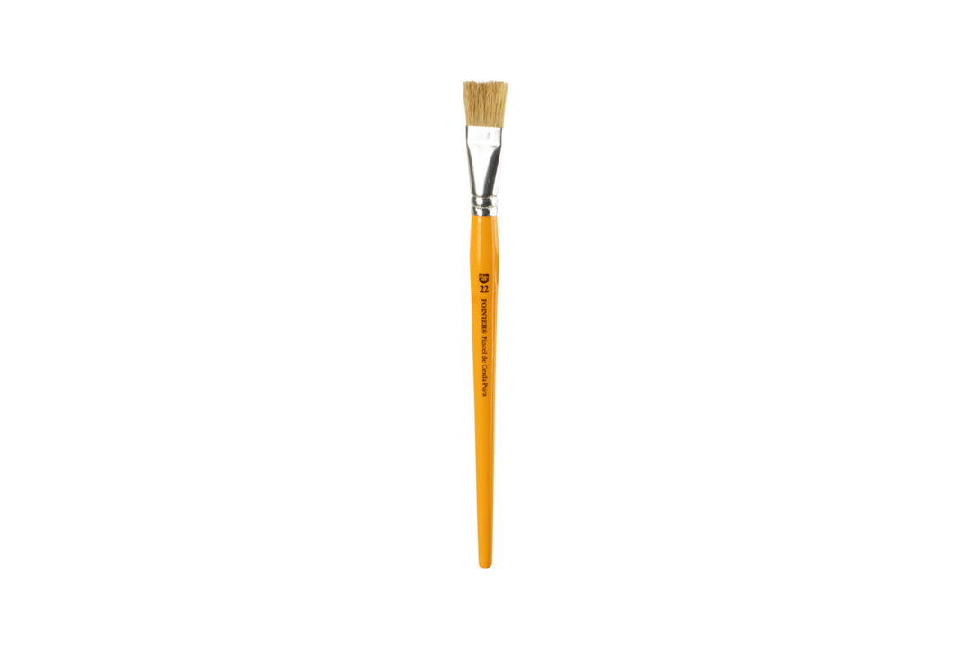 PINCEL POINTER CERDA NATURAL AMARILLO PLANO #22 CX12 (F. 25 DOC)