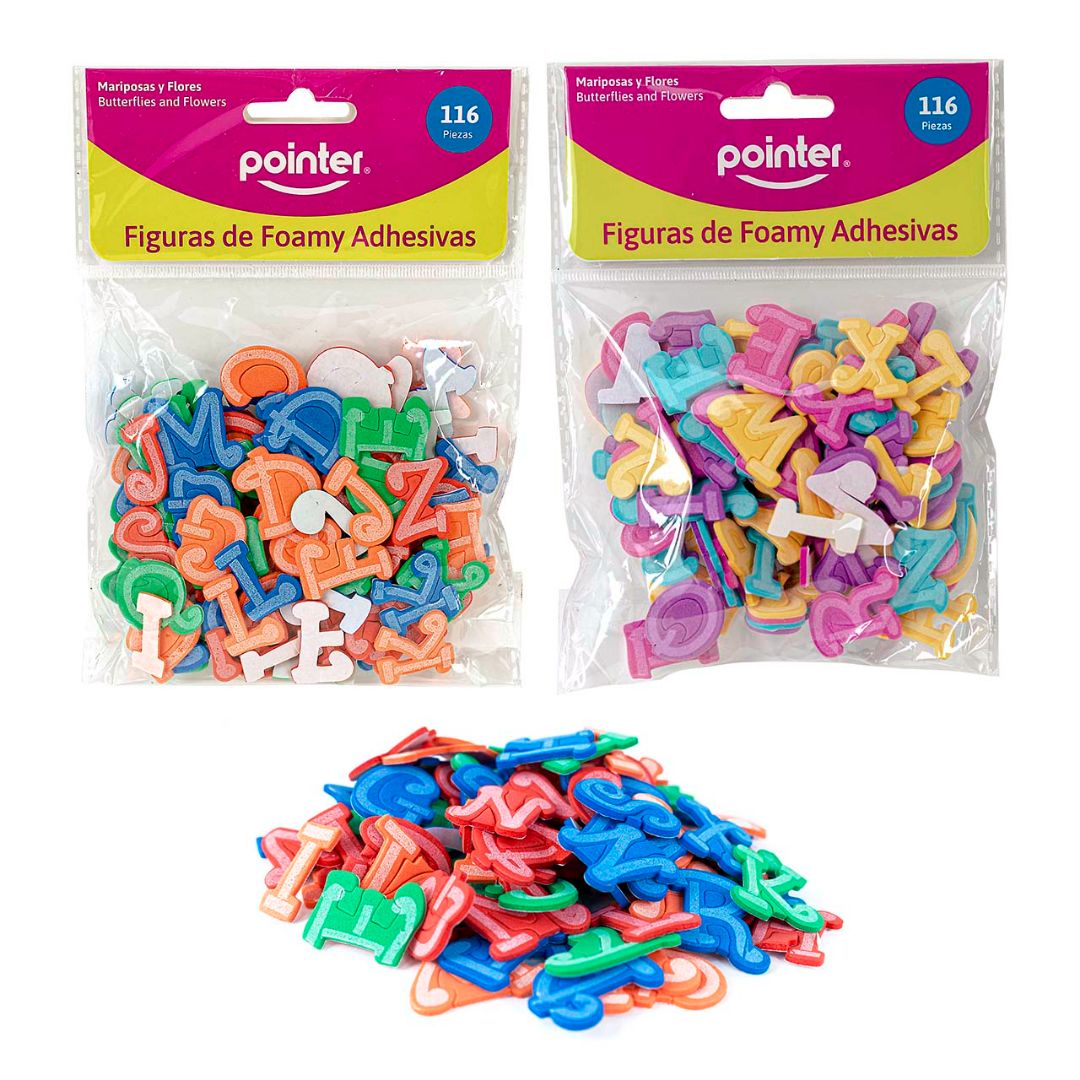 ABECEDARIO DE FOAMY POINTER C/ADHESIVO BX116 (F. 144 SETS)