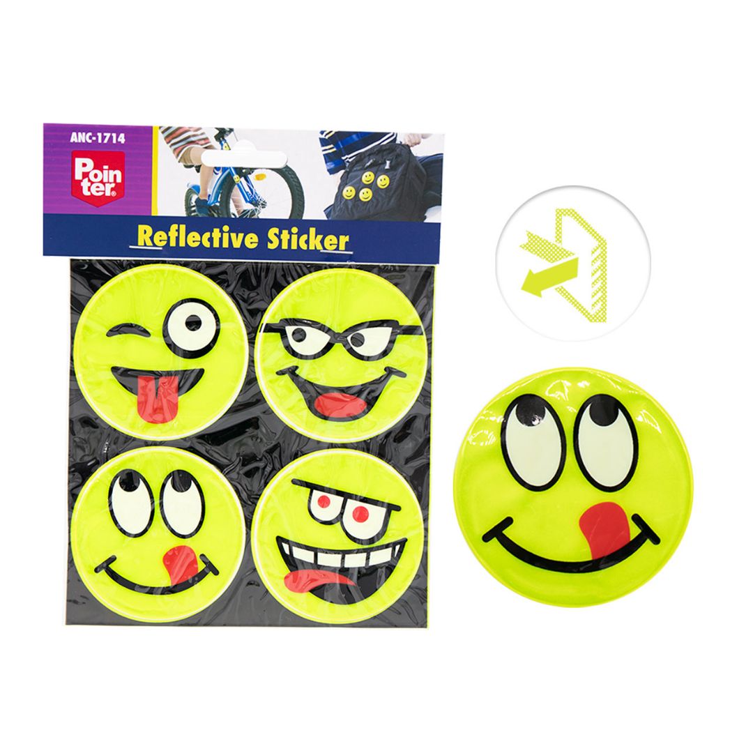 STICKERS POINTER CARITAS REFLECTIVAS BX4 (F. 200 SETS)